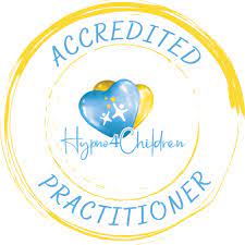 Logo featuring a heart and stars with the text "Accredited Practitioner" and "Hypno4Children."