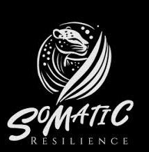 Somatic Resillience Black background with a stylised leopard logo and the words "Somatic Resilience".
