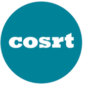 COSRT Membership Circular teal logo with the word "cosrt" in bold white letters.