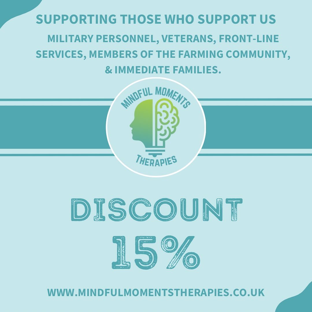 Promotional graphic offering a 15% discount for military, veterans, and immediate families.
