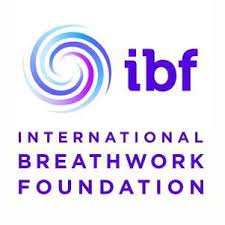 Logo of the International Breathwork Foundation featuring a swirling design.